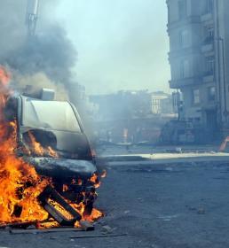 Car exploding fire terrorism insurance