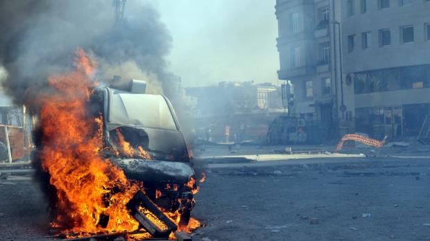 Car exploding fire terrorism insurance